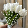 White Pearl Tulip Bouquet